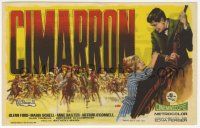 8s190 CIMARRON Spanish herald '61 directed by Anthony Mann, Glenn Ford, Maria Schell, Jano art!