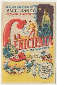 8s191 CINDERELLA Spanish herald '52 Walt Disney cartoon classic, great different art!