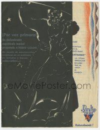 8s209 DANCING PIRATE 4pg Spanish herald '39 first dancing musical in Technicolor, silhouette art!
