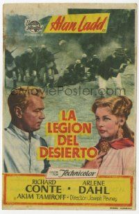 8s220 DESERT LEGION Spanish herald '54 art of Alan Ladd in the Foreign Legion & sexy Arlene Dahl!