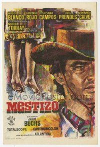 8s229 DJANGO DOES NOT FORGIVE Spanish herald '66 great Mac Gomez spaghetti western art!