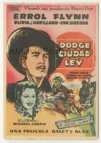 8s231 DODGE CITY Spanish herald '41 Errol Flynn, Olivia De Havilland, Michael Curtiz, different art