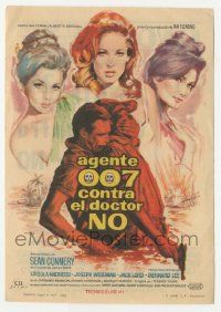 8s237 DR. NO Spanish herald '63 different art of Sean Connery as James Bond & sexy girls by Mac!