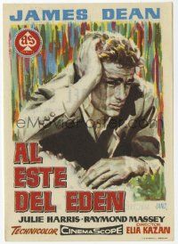 8s244 EAST OF EDEN Spanish herald '58 different colorful Jano art of James Dean, John Steinbeck