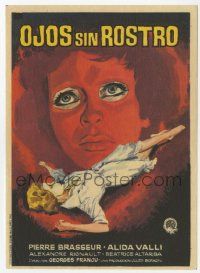 8s253 EYES WITHOUT A FACE Spanish herald '63 Georges Franju's Les Yeux Sans Visage, great art!