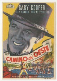 8s259 FIGHTING CARAVANS Spanish herald R60s different smiling portrait of Gary Cooper, Zane Grey!