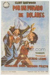8s261 FISTFUL OF DOLLARS Spanish herald '65 Sergio Leone, Clint Eastwood, different art!