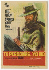 8s300 GOD FORGIVES I DON'T Spanish herald '67 cool art of gunslinger Terence Hill with pistol!