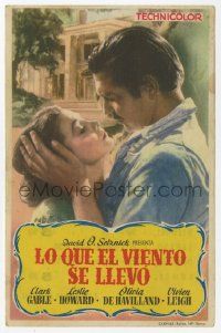 8s304 GONE WITH THE WIND Spanish herald R50s romantic close up of Clark Gable & Vivien Leigh!