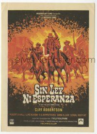 8s311 GREAT NORTHFIELD MINNESOTA RAID Spanish herald '72 cool artwork of Wild West outlaws!