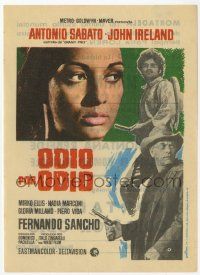 8s329 HATE FOR HATE Spanish herald '67 Antonio Sabato, John Ireland, cool spaghetti western!