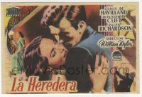 8s332 HEIRESS Spanish herald '51 William Wyler, art of Olivia de Havilland & Montgomery Clift!