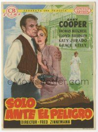8s339 HIGH NOON Spanish herald '53 Gary Cooper, Grace Kelly, Fred Zinnemann classic, different!