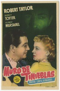 8s342 HIGH WALL Spanish herald '48 close up of Robert Taylor & Audrey Totter, film noir!