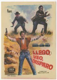 8s358 I CAME I SAW I SHOT Spanish herald '69 Antonio Sabato, John Saxon, spaghetti western art!