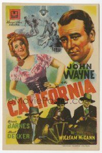 8s366 IN OLD CALIFORNIA Spanish herald '44 different art of John Wayne & Binnie Barnes!