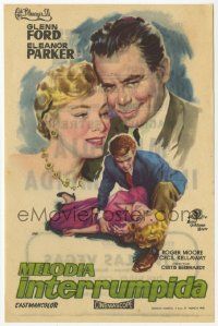 8s370 INTERRUPTED MELODY Spanish herald '59 different Jano art of Glenn Ford & Eleanor Parker!
