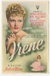 8s374 IRENE Spanish herald '40 different image of pretty Anna Neagle over musical notes!
