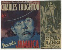 8s381 JAMAICA INN 4pg Spanish herald '41 Hitchcock, Charles Laughton, Maureen O'Hara, different!