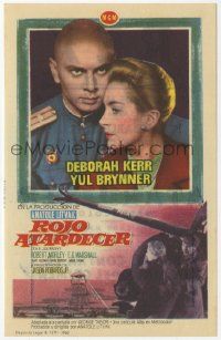 8s387 JOURNEY Spanish herald '60 different close up of Yul Brynner & pretty Deborah Kerr!