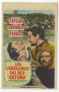 8s396 KNIGHTS OF THE ROUND TABLE red title Spanish herald '55 Taylor as Lancelot, Ava Gardner