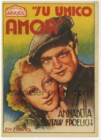 8s562 RAY OF SUNSHINE Spanish herald '35 art of Annabella & Gustav Frohlich, who find each other!