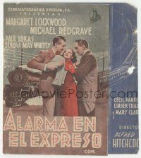 8s404 LADY VANISHES 4pg Spanish herald '42 Alfred Hitchcock, Lockwood, Redgrave, different train art