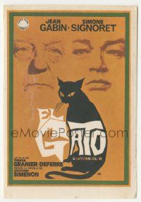 8s417 LE CHAT Spanish herald '71 Simone Signoret, Jean Gabin, cool diffrent cat art by Jano!