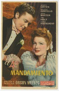 8s447 MAGNIFICENT AMBERSONS Spanish herald '45 Orson Welles, Booth Tarkington, different image!