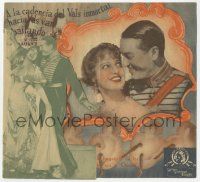 8s466 MERRY WIDOW 4pg die-cut Spanish herald '35 Maurice Chevalier, Jeanette MacDonald, Lubitsch