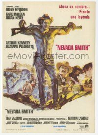 8s494 NEVADA SMITH Spanish herald '66 great full-length artwork of cowboy Steve McQueen!