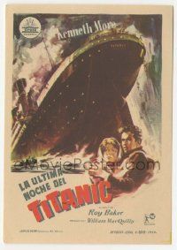 8s499 NIGHT TO REMEMBER Spanish herald '59 English Titanic biography, different art of tragedy!