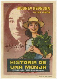 8s511 NUN'S STORY Spanish herald '59 different Mac art of religious missionary Audrey Hepburn!