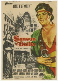 8s591 SAMSON & DELILAH Spanish herald R65 Hedy Lamarr & Victor Mature, Cecil B. DeMille, different