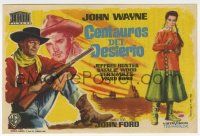 8s601 SEARCHERS Spanish herald '60 Jano art of John Wayne, Hunter & Natalie Wood, John Ford