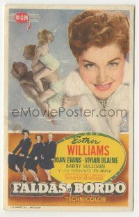8s616 SKIRTS AHOY Spanish herald '53 different images of Esther Williams swimming & in uniform!