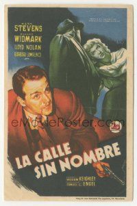 8s640 STREET WITH NO NAME Spanish herald '49 different Soligo film noir art of Mark Stevens!