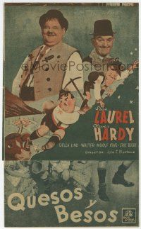 8s650 SWISS MISS 4pg Spanish herald '39 different art of Stan Laurel & Oliver Hardy, Hal Roach!