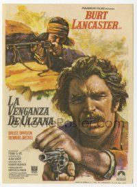 8s704 ULZANA'S RAID Spanish herald '73 artwork of Burt Lancaster by Mac Gomez, Robert Aldrich!
