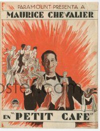 8s425 LITTLE CAFE 4pg Spanish herald '31 Maurice Chevalier in French version of Playboy of Paris!