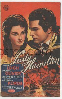8s663 THAT HAMILTON WOMAN 4pg Spanish herald '43 different art of Vivien Leigh & Laurence Olivier!