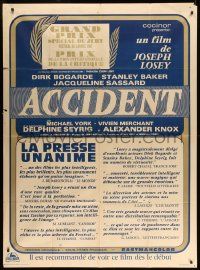 8t589 ACCIDENT French 1p '67 directed by Joseph Losey, written by Harold Pinter, critic reviews!