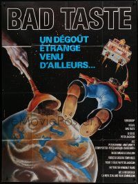 8t609 BAD TASTE French 1p '88 early Peter Jackson, cool different sci-fi art by Kena-Watorek!