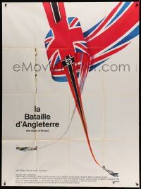 8t612 BATTLE OF BRITAIN French 1p '69 Bourduge art of British & Nazi planes & flags!