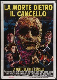 8t397 ASYLUM Italian 1p '73 Peter Cushing, written by Robert Bloch, horror, different art!