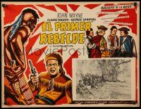 8t303 ALLEGHENY UPRISING Mexican LC R50s border art of John Wayne fighting Native American Indian!