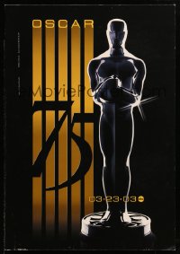8t072 75TH ANNUAL ACADEMY AWARDS WC '03 cool Alex Swart design & image of Oscar statuette!