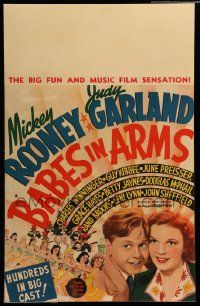 8t080 BABES IN ARMS WC '39 Mickey Rooney, Judy Garland, Busby Berkeley, Rodgers & Hart, rare!