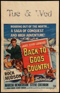 8t081 BACK TO GOD'S COUNTRY WC '53 Rock Hudson, from the novel by James Oliver Curwood!