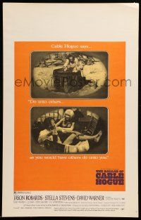8t082 BALLAD OF CABLE HOGUE WC '70 Sam Peckinpah, Jason Robards & sexy Stella Stevens in wash tub!
